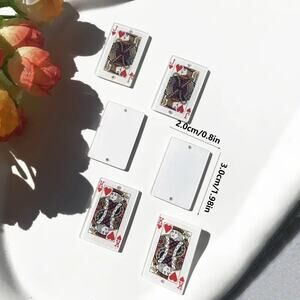 Jack Queen King Playing Card Earrings – Triple Dangle Acrylic Poker Jewelry